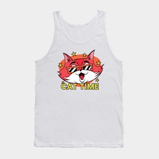 Very Cool Cat Time Tank Top